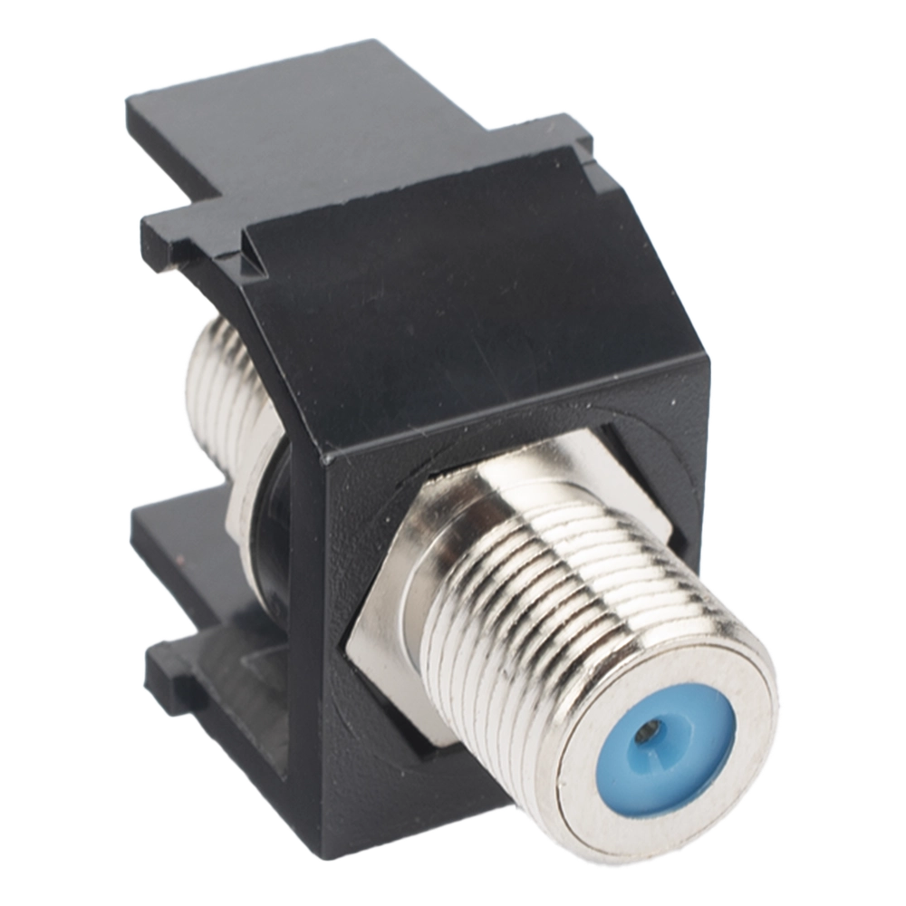 Módulo Acoplador Coaxial Tipo F, Keystone, de 75 Ohms, 3.0 GHz, Color Negro - Imagen 3