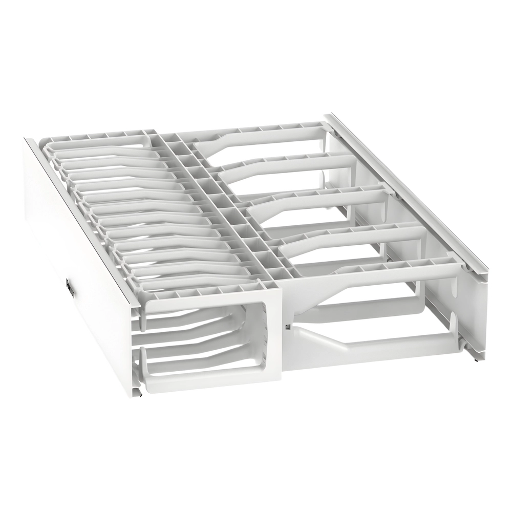 Organizador de Cables Horizontal NetManager de Alta Densidad, Doble (Frontal y Posterior), Para Rack de 19in, 2UR, Color Blanco - Imagen 4