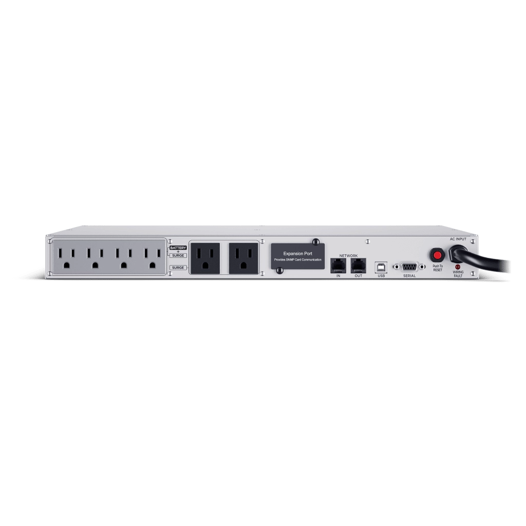UPS de 1000 VA/600 W, Topología Línea Interactiva, Entrada 120 Vca NEMA 5-15P, Tipo Rack 1 UR, Con 6 Tomas NEMA 5-15R - Imagen 3
