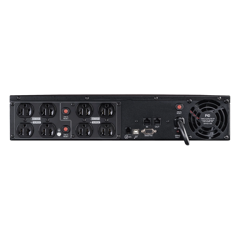 UPS de 1500 VA/1050 W, Topología Línea Interactiva, Entrada 120 Vca NEMA 5-15P, Onda Senoidal Pura, Torre o Rack 2 UR, Con 8 Tomas NEMA 5-15R - Imagen 4