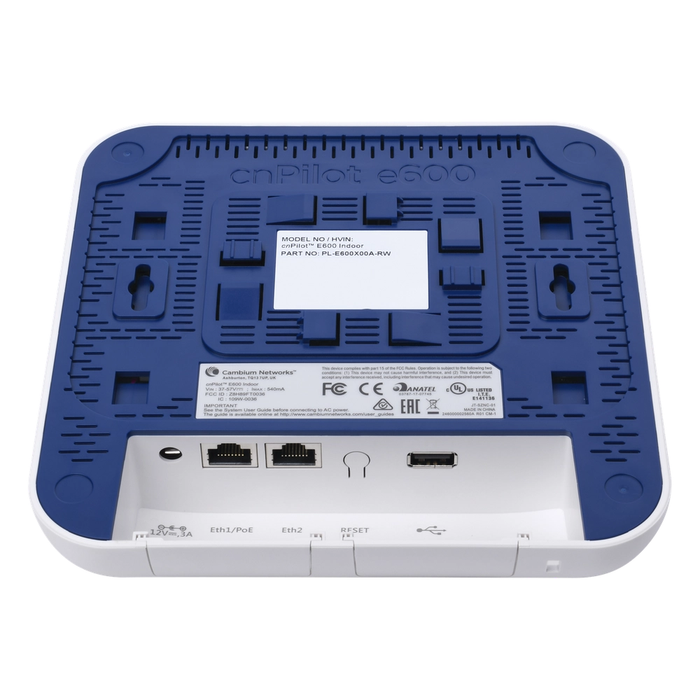 Access Point WiFi cnPilot e600 Indoor para alta cobertura y densidad de usuarios, Doble Banda, Wave 2, MU-MIMO 4X4, antena Beamforming Omnidireccional, hasta 512 clientes - Imagen 4