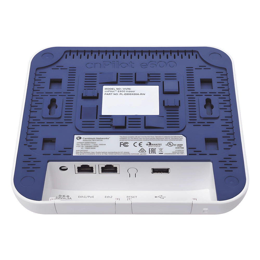 2.13 Gbps / Access Point cnPilote e600 Indoor / Alta cobertura y estable en ambiente saturados usuarios / Doble banda/ MU-MIMO 4X4 / Antena Omnidireccional / 512 Usuarios - Imagen 4