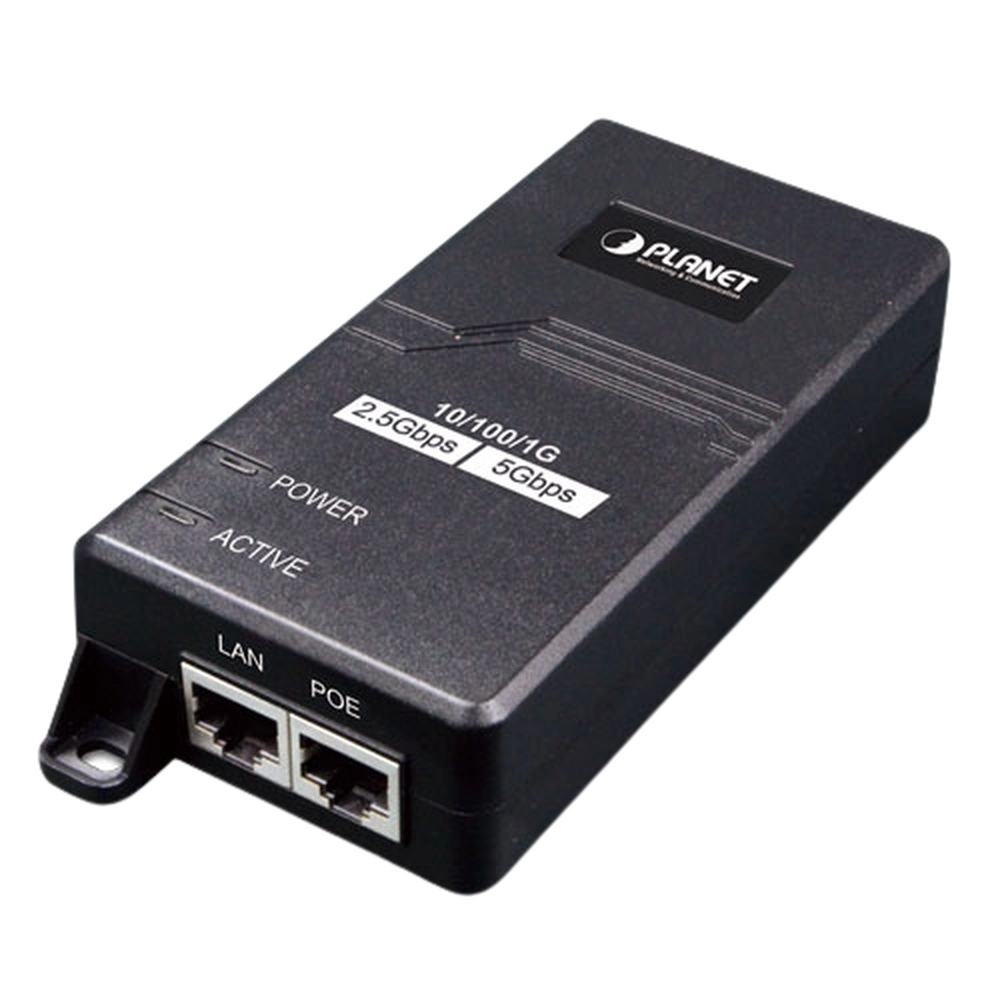 Inyector PoE 802.3 af/at, Hasta 30 W, con Puertos de 10/100/1000Mbps/ 2.5 Gbps/5 Gbps