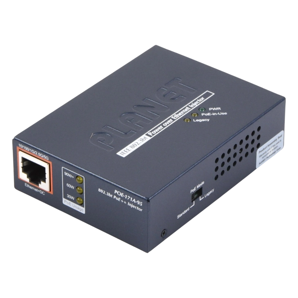 Inyector PoE 802.3af/at/bt , Hasta 95 Watts, Puerto Gigabit con Fuente Externa - Imagen 2