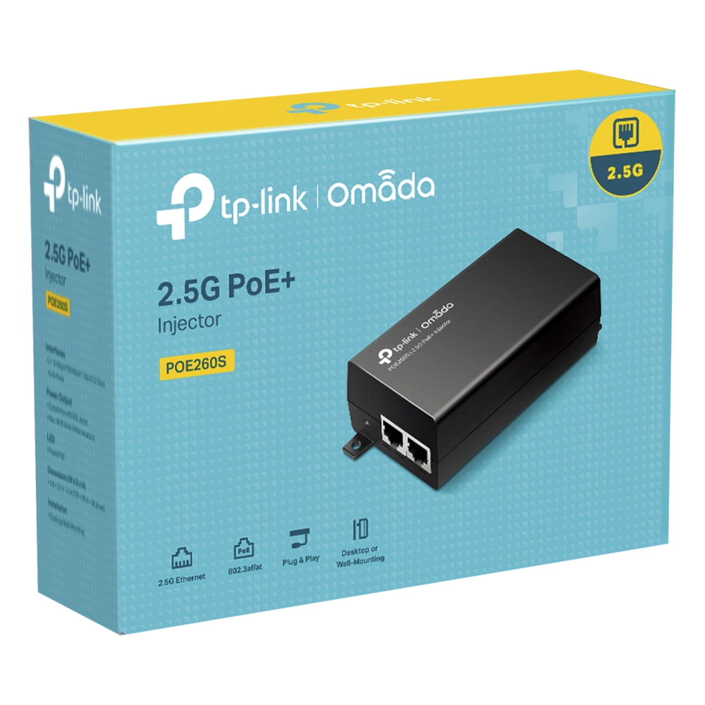 Inyector PoE+ (30W) / Gigabit 802.3 af/at / 2 puertos 10/100/1000 Mbps / Plug and Play / Fuente alimientación Integrada