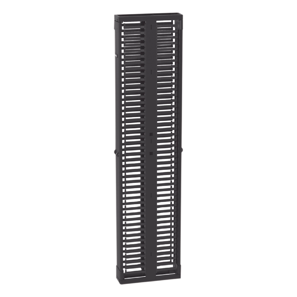 Organizador Vertical PatchRunner™, Doble (Frontal y Posterior), Para Rack Abierto de 45 Unidades, 6in de Ancho, Color Negro - Imagen 3