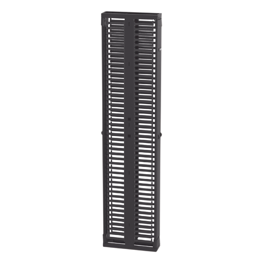 Organizador Vertical PatchRunner™, Doble (Frontal y Posterior), Para Rack Abierto de 45 Unidades, 6in de Ancho, Color Negro - Imagen 4