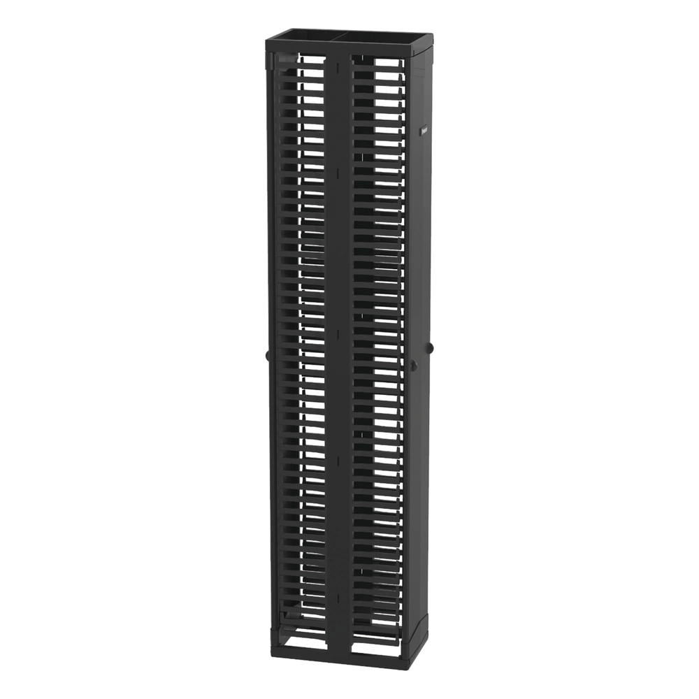 Organizador Vertical PatchRunner™, Doble (Frontal y Posterior), Para Rack Abierto de 45 Unidades, 12in de Ancho, Color Negro - Imagen 4