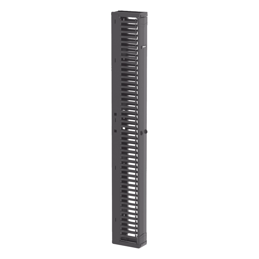 Organizador Vertical PatchRunner™, Sencillo (Solo Frontal), Para Rack Abierto de 45 Unidades, 6 in de Ancho, Color Negro - Imagen 4