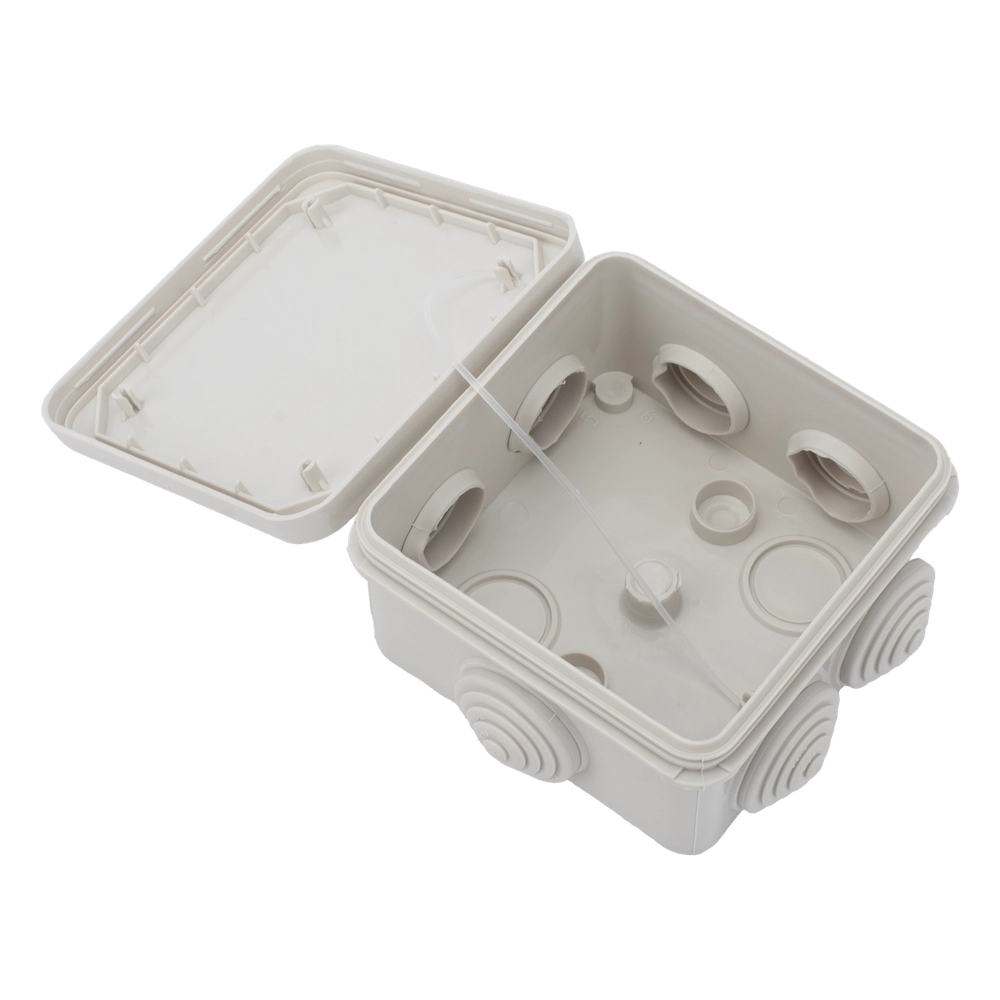 Caja Estanca, Derivación, Conexión de Plástico (89 X 89 X 50 mm) con 7 Glándulas de Goma. Para Instalaciones Comerciales, Residenciales e Industriales. Cerrado a Presión. - Imagen 6
