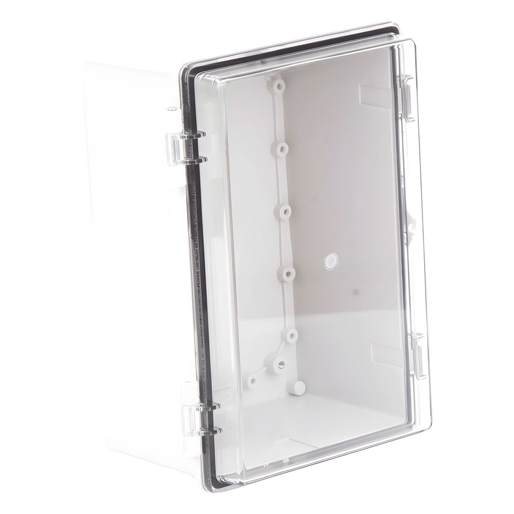 Gabinete Plástico ABS, Puerta Transparente, Uso en Intemperie IP66 (190 x 290 x 140 mm) cierre por Broche Inoxidable y Permite Cerrado con Candado y Llave (Perno 5mm) No Incluido - Imagen 5