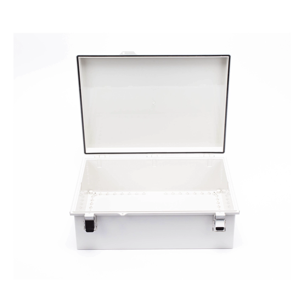 Gabinete de Plástico ABS, Uso en Intemperie IP66 (350 x 460 x 160 mm) Cierre por Broche Inoxidable y Permite Cerrado con Candado y Llave (Perno 5mm) No Incluido - Imagen 4