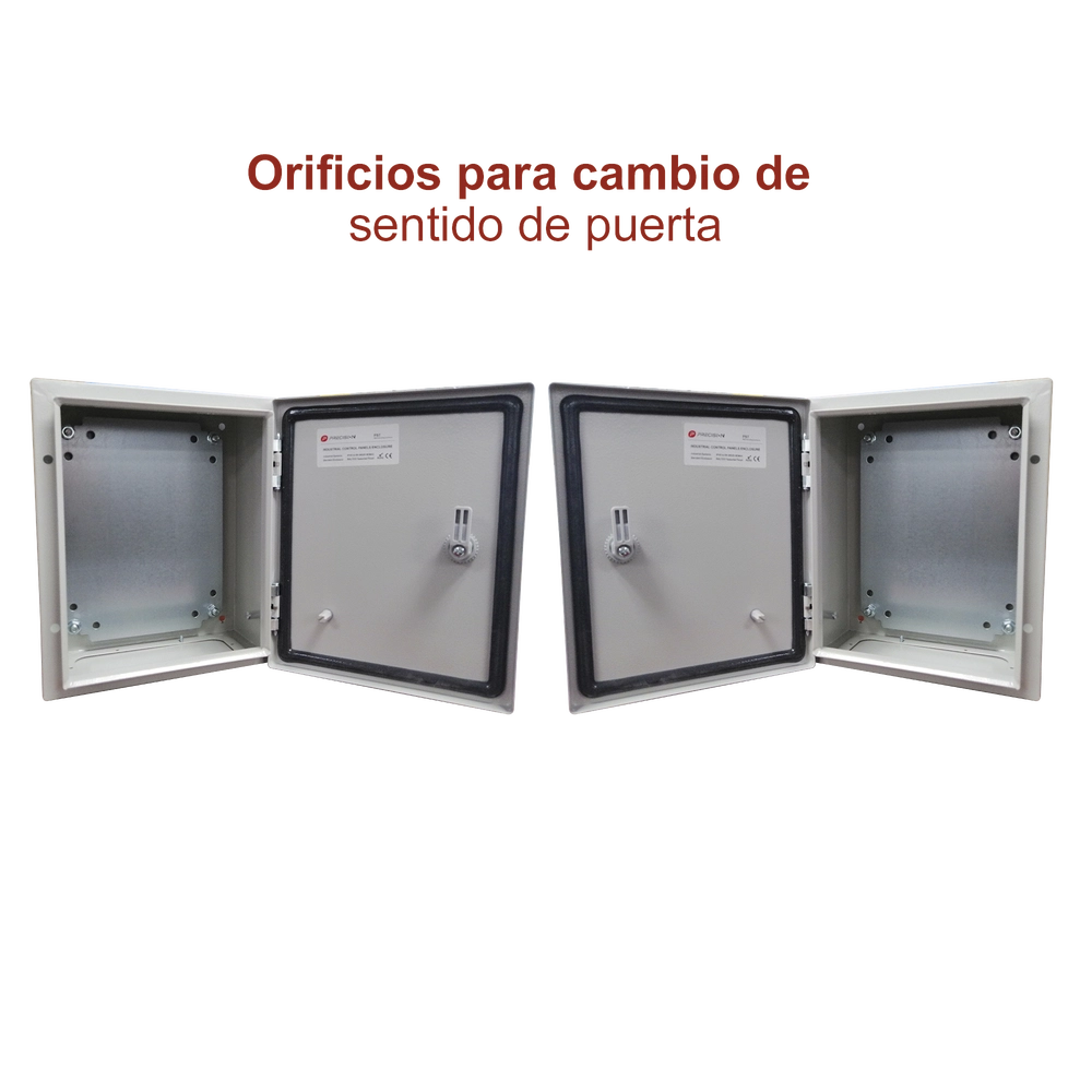 Gabinete de Acero IP66 Uso en Intemperie (400 x 400 x 200 mm) con Placa Trasera Interior de Metal y Compuerta Inferior Atornillable (Incluye Chapa y Llave T). - Imagen 8