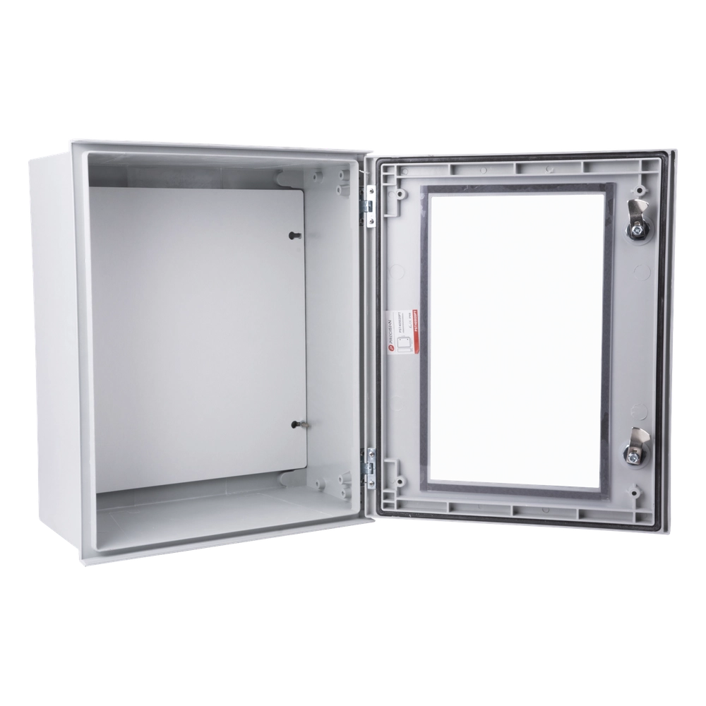 Gabinete de Poliéster IP65 Puerta Transparente, Uso en Intemperie (400 x 500 x 200 mm) con Placa Trasera Interior de Plástico (Incluye Chapa y Llave). - Imagen 4