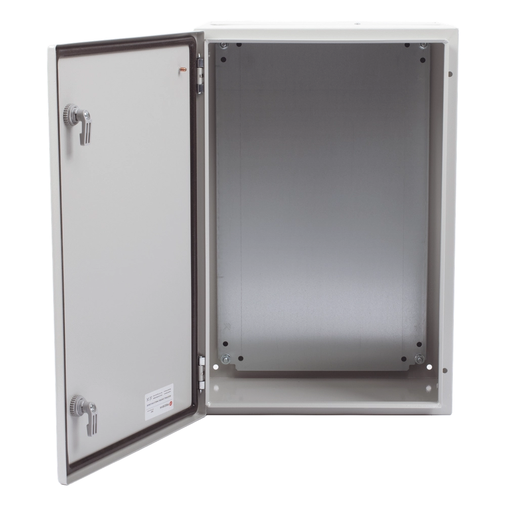 Gabinete de Acero IP66 Uso en Intemperie (400 x 600 x 250 mm) con Placa Trasera Interior Metálica y Compuerta Inferior Atornillable (Incluye Chapa y Llave T). - Imagen 5