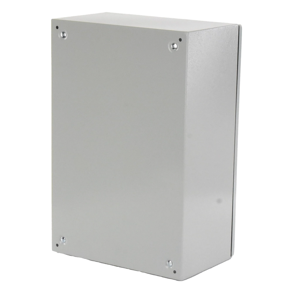 Gabinete Ventilado de Acero IP55 Uso en Exterior (400 x 600 x 250 mm) con Placa Trasera Interior Metálica y Compuerta Inferior Atornillable. Incluye Ventilador, Ventilas, filtros, Chapas y Llave T. - Imagen 2