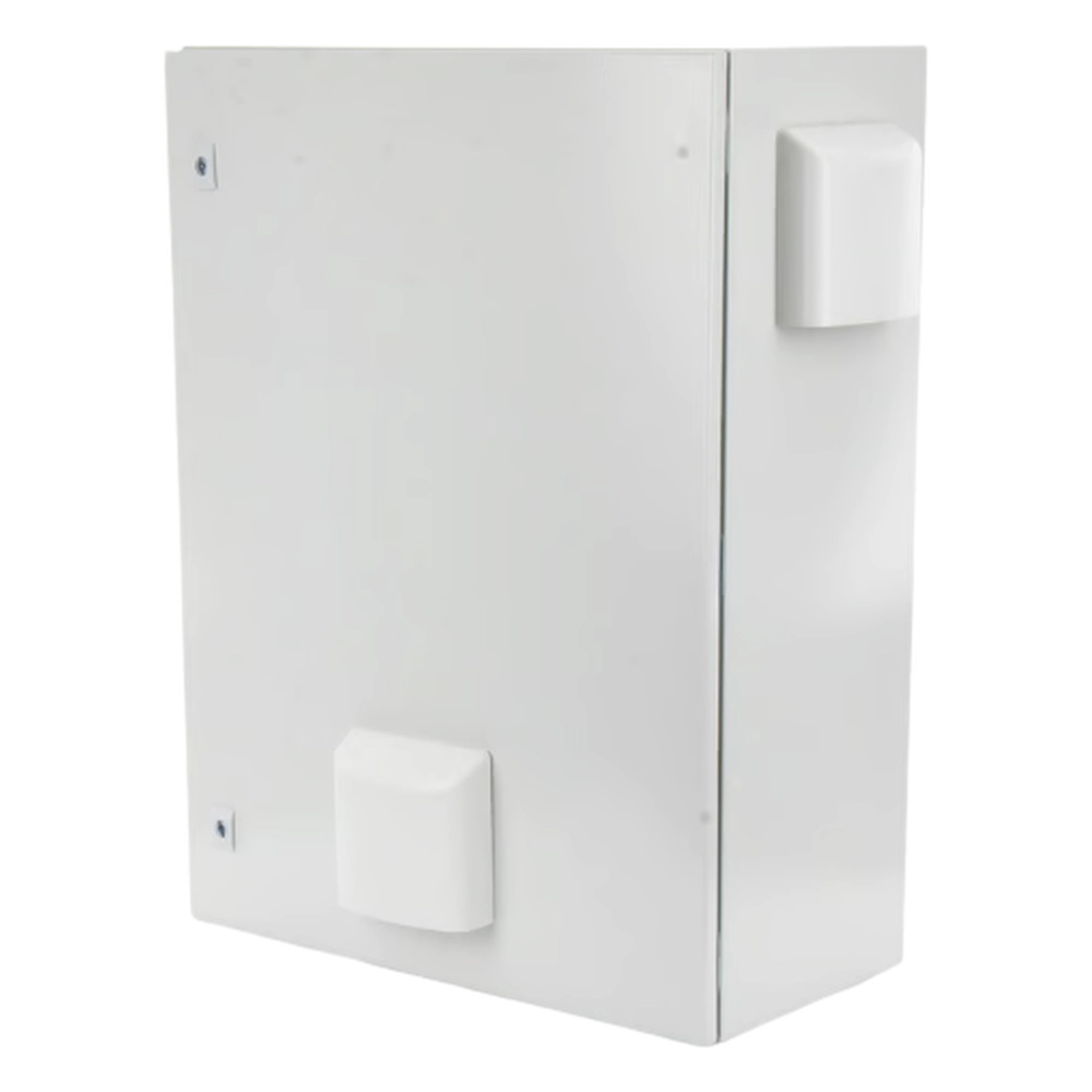 Gabinete Ventilado de Acero IP55 Uso en Exterior (400 x 600 x 250 mm) con Placa Trasera Interior Metálica y Compuerta Inferior Atornillable. Incluye Ventilador, Ventilas, filtros, Chapas y Llave T. - Imagen 4