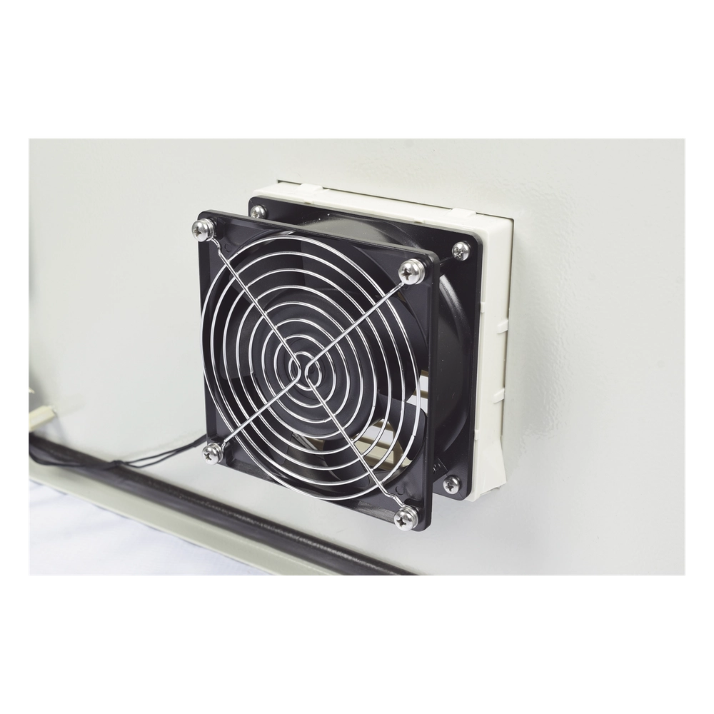 Gabinete Ventilado de Acero IP55 Uso en Exterior (400 x 600 x 250 mm) con Placa Trasera Interior Metálica y Compuerta Inferior Atornillable. Incluye Ventilador, Ventilas, filtros, Chapas y Llave T. - Imagen 7