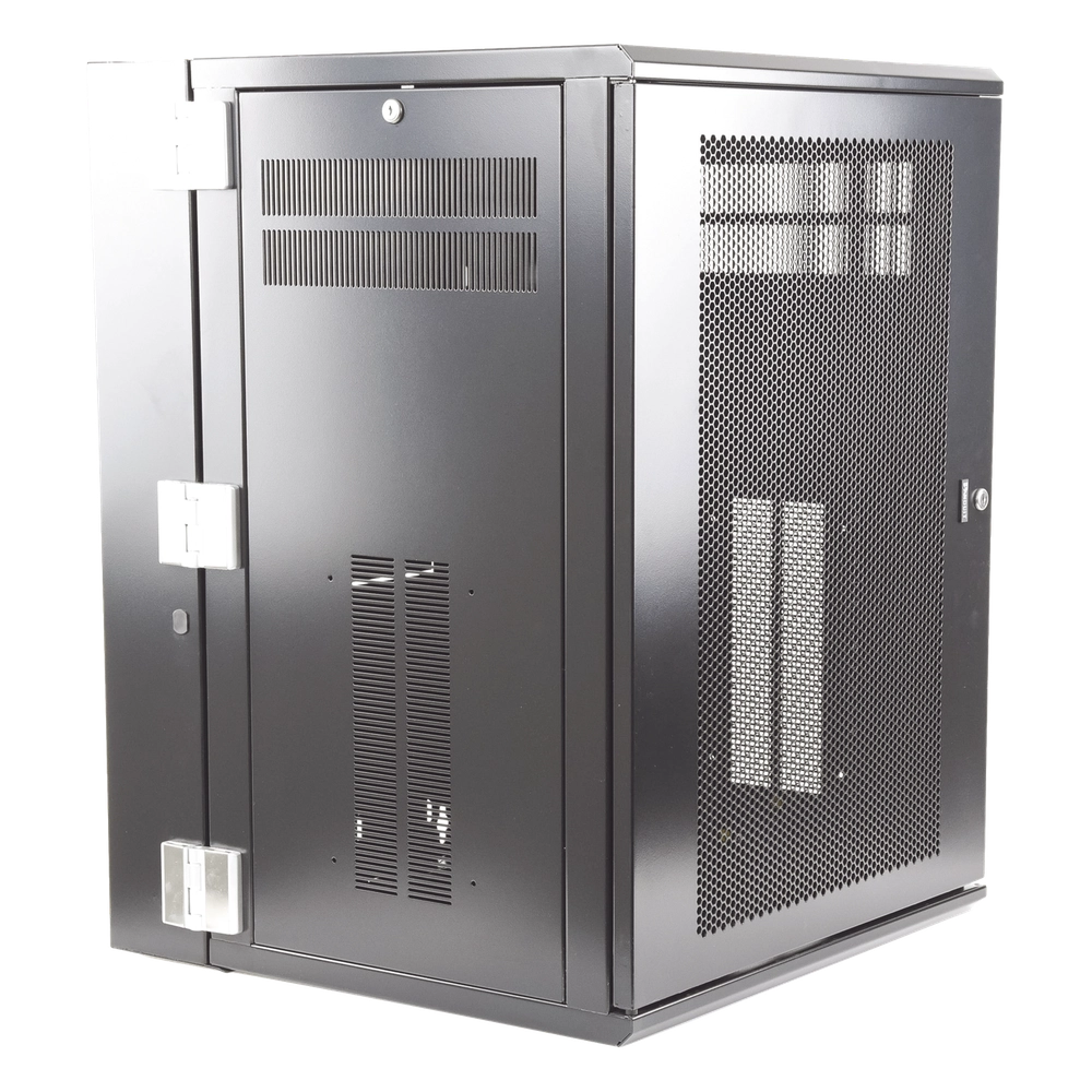 Gabinete PanZone de Montaje en Pared, de 19in, Puerta Ventilada, 18 UR, 635mm de Profundidad, Color Negro - Imagen 3