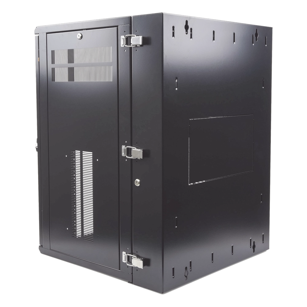 Gabinete PanZone de Montaje en Pared, de 19in, Puerta con Ventana de Seguridad, 18 UR, 635mm de Profundidad, Color Negro - Imagen 5