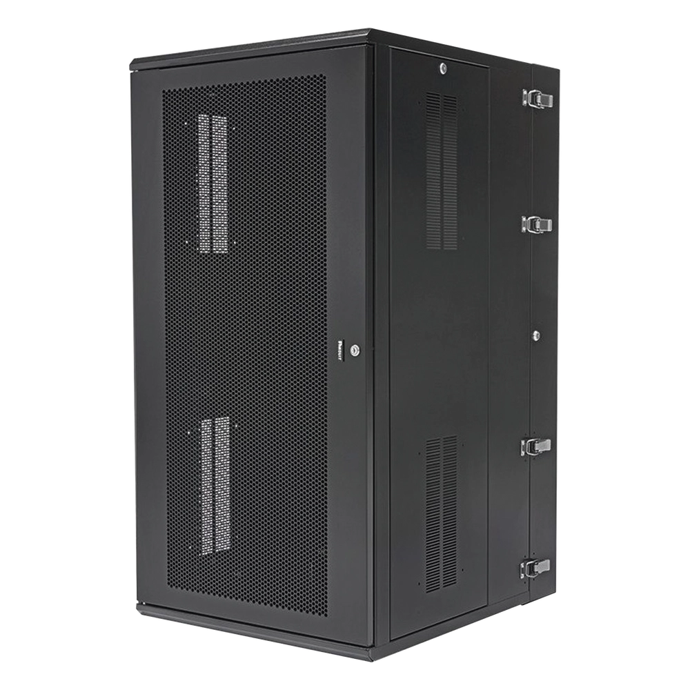 Gabinete PanZone de Montaje en Pared, de 19in, Puerta Ventilada, 26 UR, 762mm de Profundidad, Color Negro