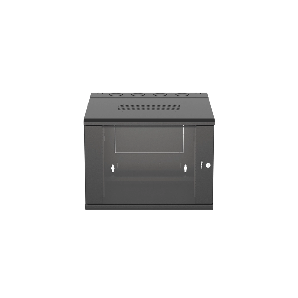 Gabinete PanZone de Montaje en Pared, de 19in, Puerta con Ventana de Seguridad, 9 UR, 635mm de Profundidad, Color Negro - Imagen 2