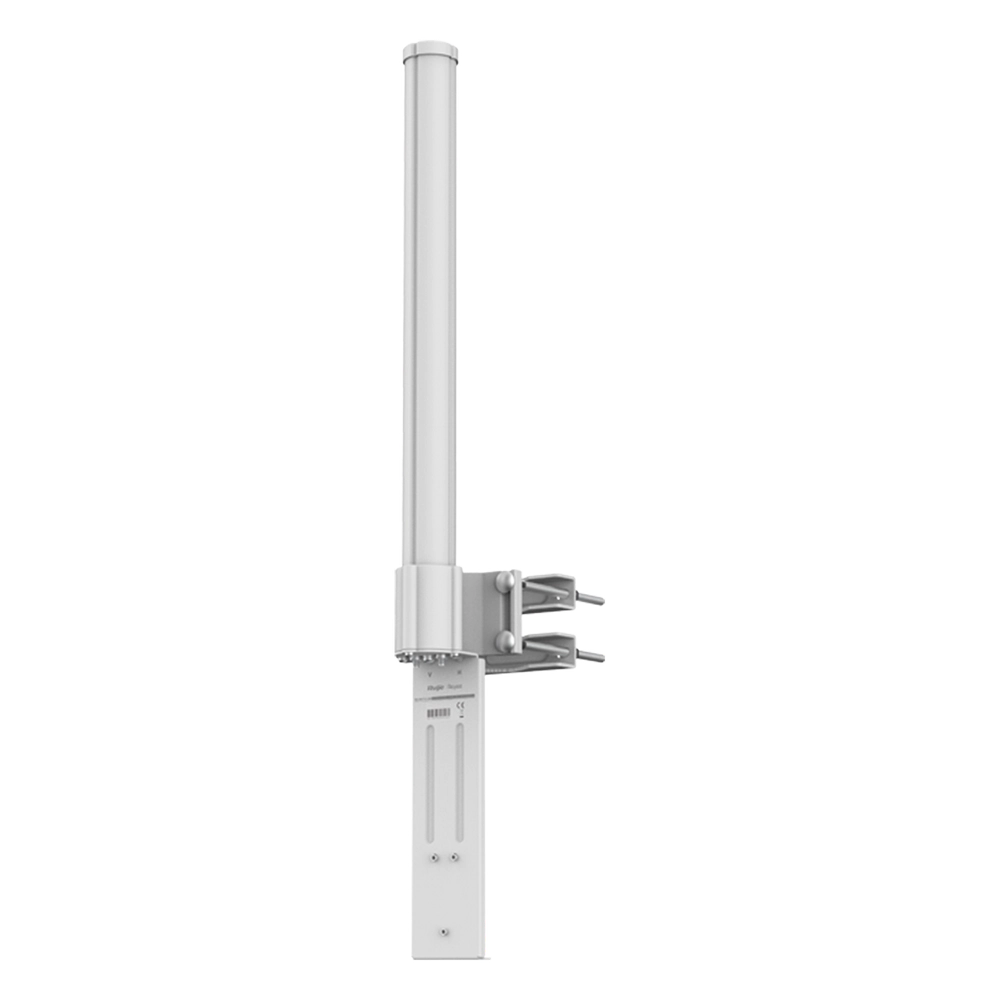Antena Omnidireccional de 360° AirMetro con 13 dBi en Banda 5Ghz (5150-5850 Mhz) Slant 90° Compatibilidad Multi-Marca para enlaces Multipunto, Conectores SMA Hembra Inverso.