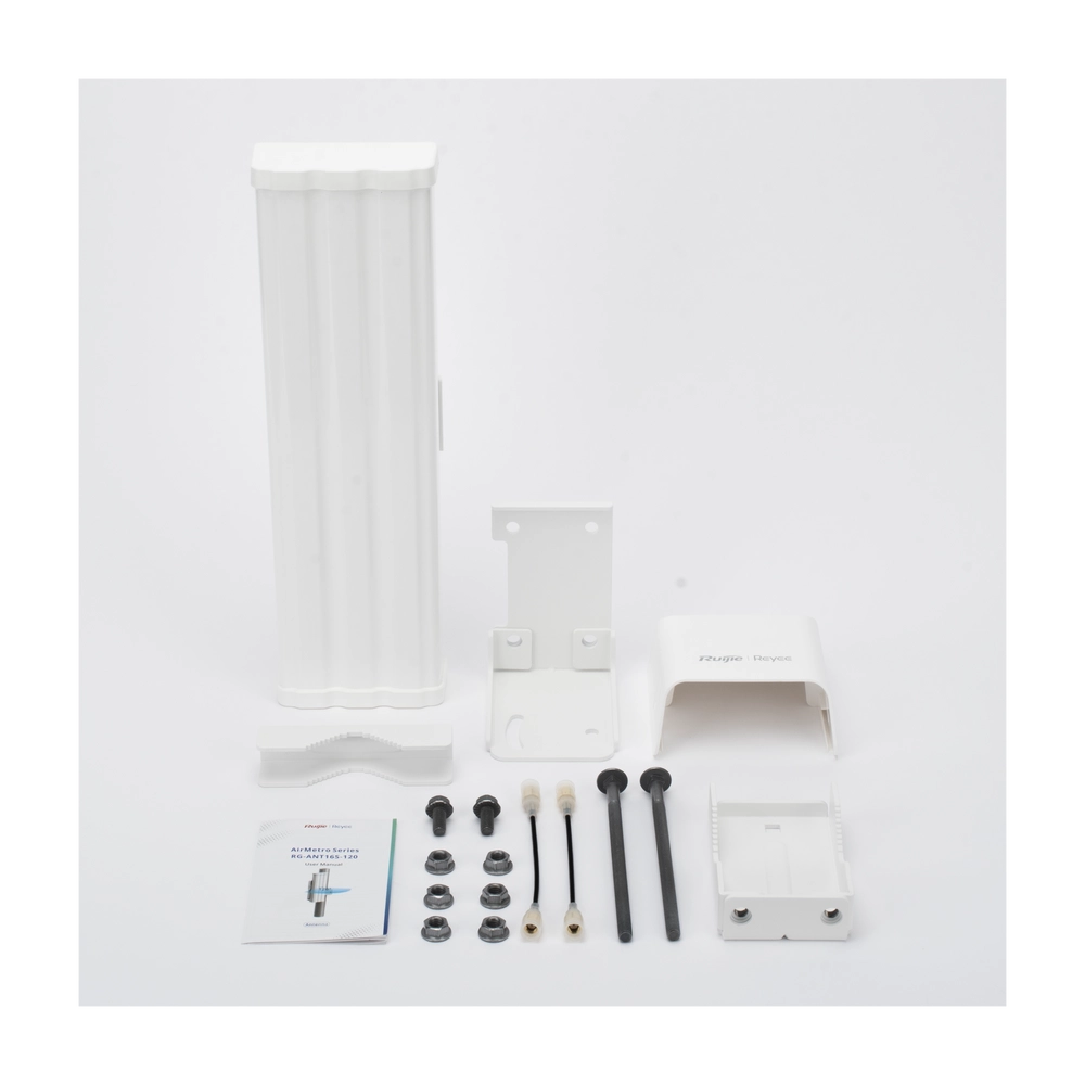 Antena Sectorial AirMetro / 120° 16 dBi / 5 GHz (5150-5850 MHz) / MIMO 2x2 Slant 45° / Enlaces Multipunto / Alcance 5 km (3.1 mi) / IP55 -40°C a +80°C / Conectores SMA Hembra Inverso - Imagen 5