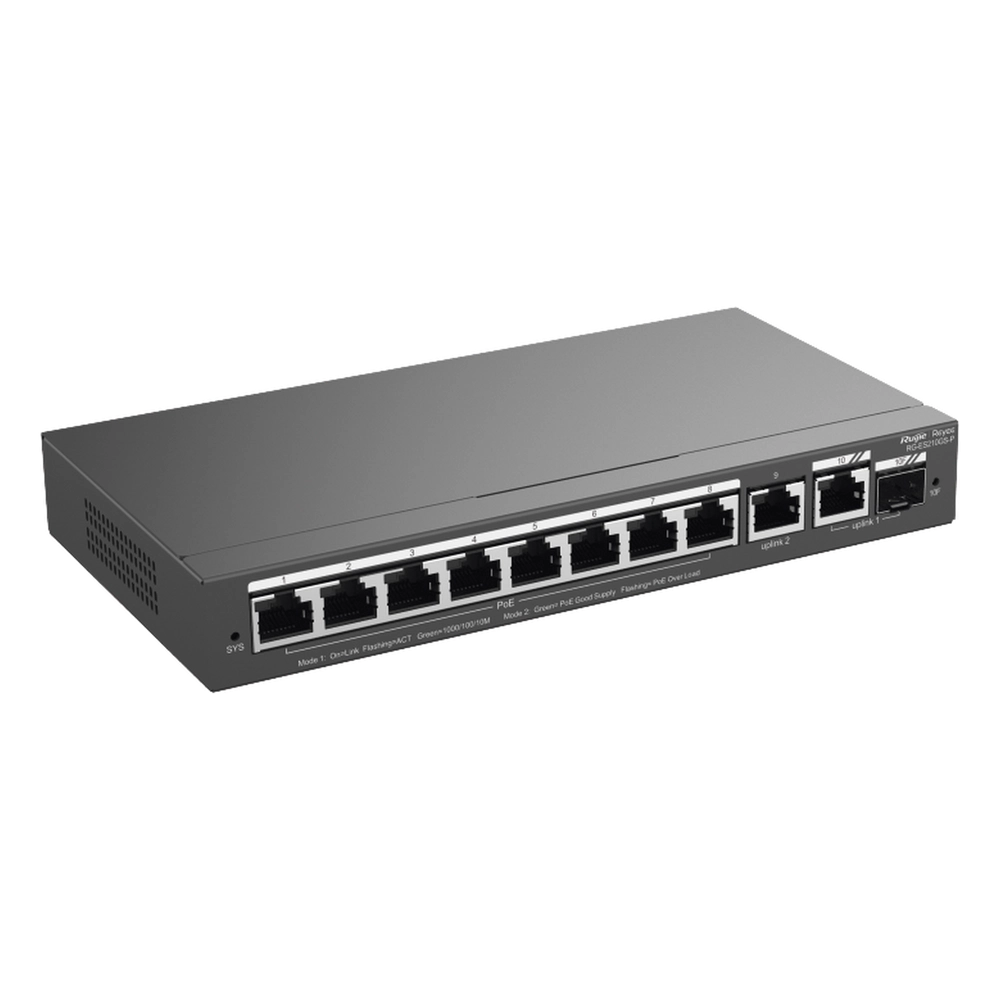 Switch Administrable con 8 puertos Gigabit PoE, 2 Uplinks Gigabit (1 SFP), gestión gratuita desde la nube - Imagen 3