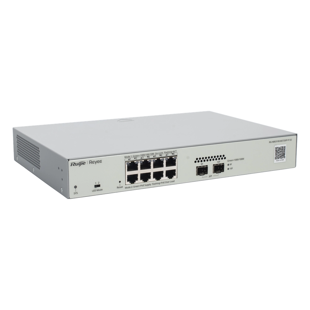 Switch Administrable PoE Capa 2 con 8 puertos Gigabit PoE 802.3af/at + 2 SFP para fibra 1Gb, gestión gratuita desde la nube, 125w - Imagen 4