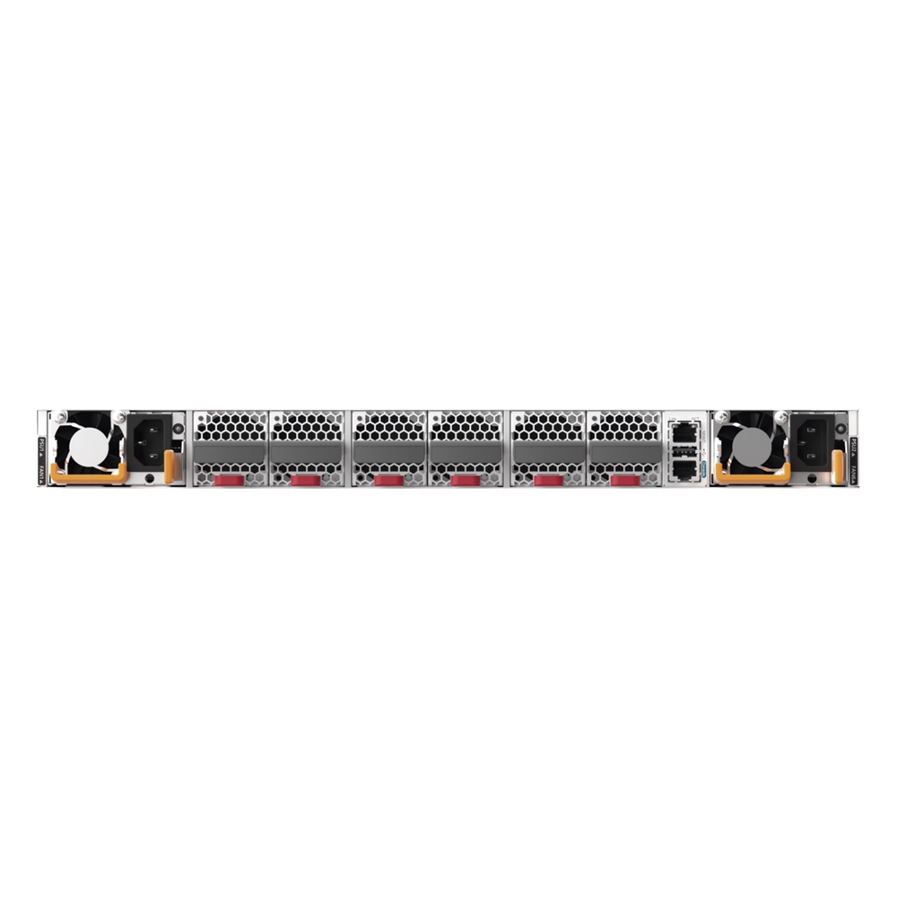 Switch Data Center 100GE / 48 Puertos DSFP 100GE + 8 QSFP-DD 400GE / 16.0 Tbps 5350 Mpps / RDMA RoCEv2 PFC ECN Lossless Ethernet / Capa 3 Spine-Leaf VXLAN EVPN / BGP OSPF MLAG / 1 RU Fuentes 1+1 Hot-Swap - Imagen 3