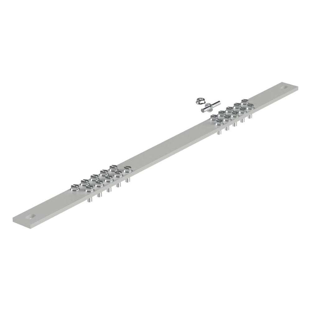Barra de Conexión a Tierra, Para Rack de 19", Con 20 Orificios Para Conexión Rápida de Equipos, Incluye 20 Tornillos # 12-24 x 1/2" Instalados - Imagen 3