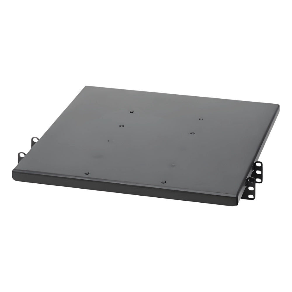 Charola de Doble Fijación en Rack de 2 Postes, 635 mm de Profundidad, y Soporte de Peso de 113 Kg, 1 UR, Color Negro