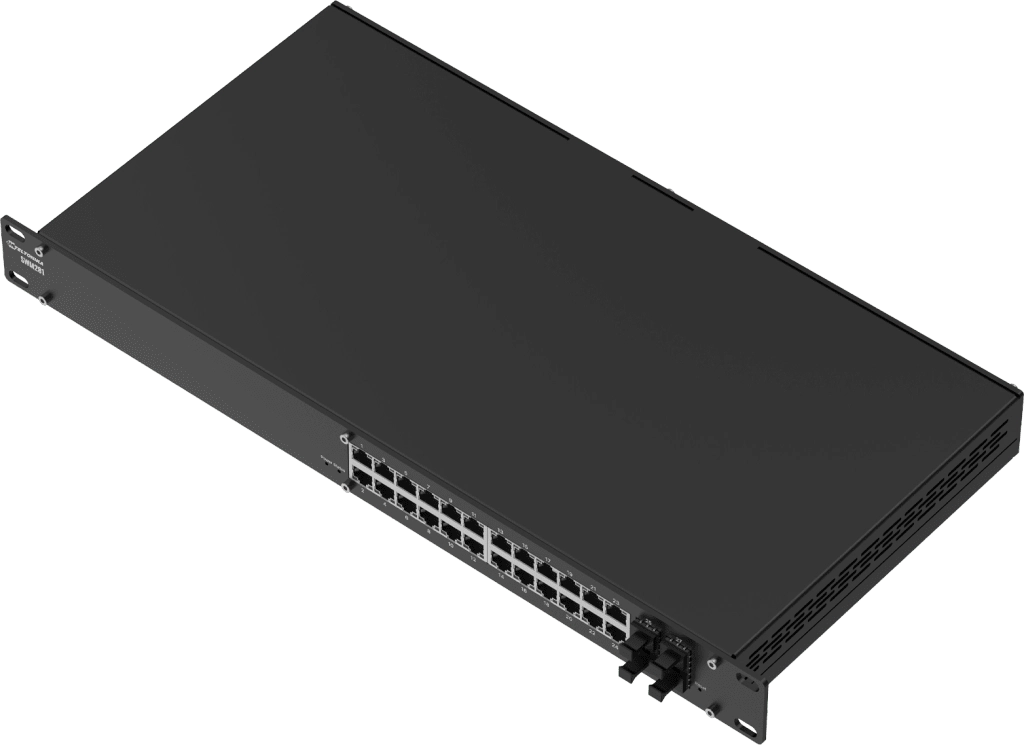 Switch Industrial Administrado L2+, 24 Puertos Gigabit Ethernet, 4 Puertos SFP, Ancho de Banda 56 Gbps, IP30, Rack Mount, PROFINET Opcional, TSWOS - Imagen 2