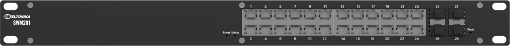 Switch Industrial Administrado L2+, 24 Puertos Gigabit Ethernet, 4 Puertos SFP, Ancho de Banda 56 Gbps, IP30, Rack Mount, PROFINET Opcional, TSWOS