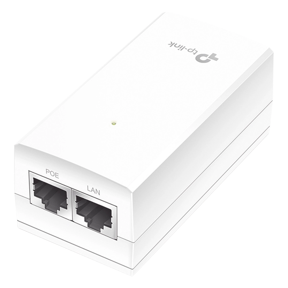 Inyector PoE Pasivo de 24V / 2 puerto 10/100/1000 Mbps / Plug and Play / Montaje en Pared