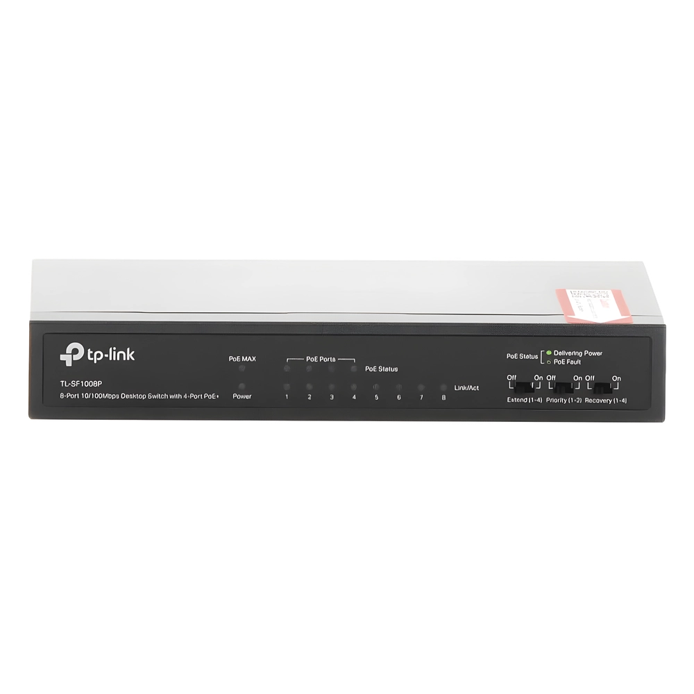 Switch PoE+ No Administrable / De Escritorio 8 puertos 10/100 Mbps / 4 puertos PoE af/at Inteligente / Presupuesto 66 W / Hasta 250 metros - Imagen 6