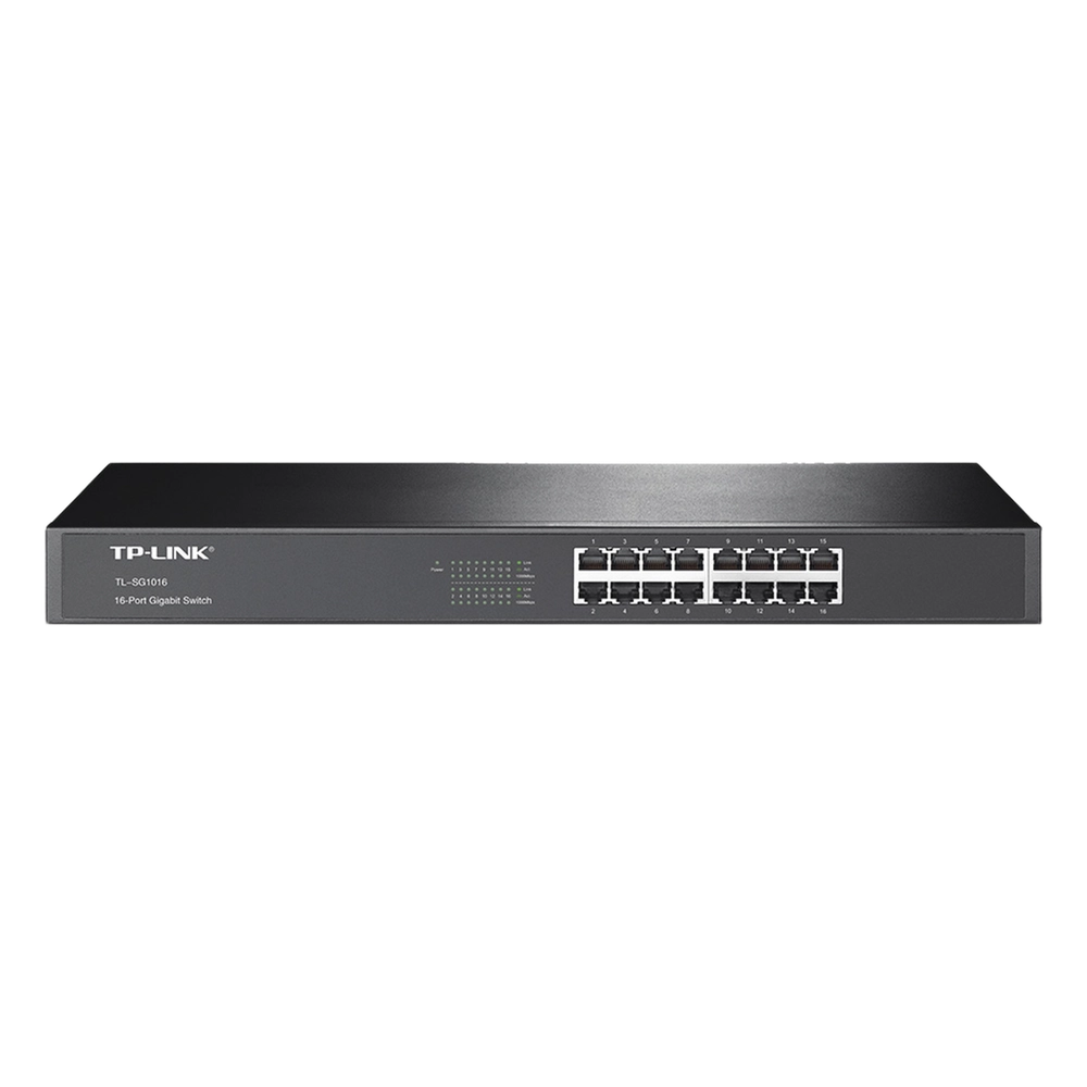 Switch Gigabit no administrable de 16 puertos 10/100/1000 Mbps para rack
