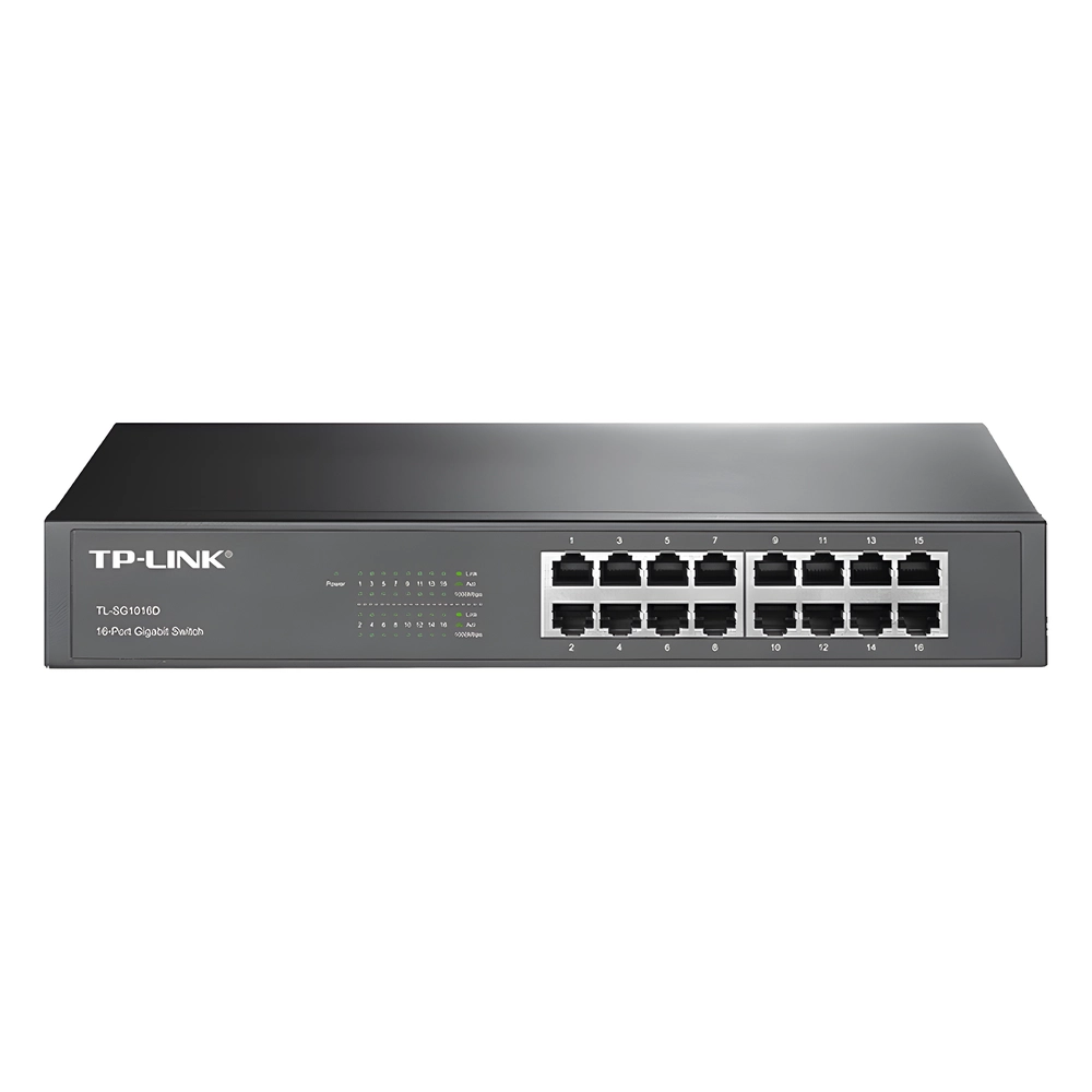 Switch Gigabit no administrable de 16 puertos 10/100/1000 Mbps para escritorio/rack - Imagen 2