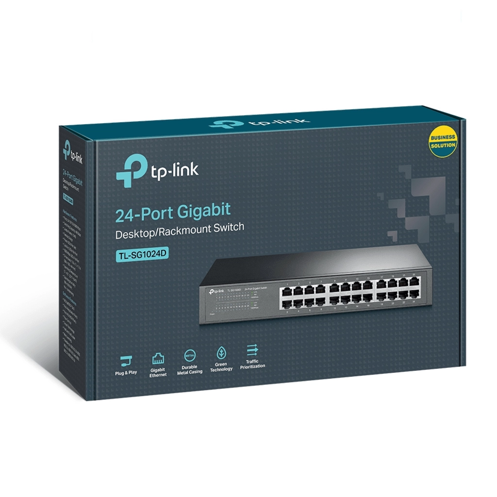 Switch Gigabit no administrable de 24 puertos 10/100/1000 Mbps para escritorio/rack - Imagen 4