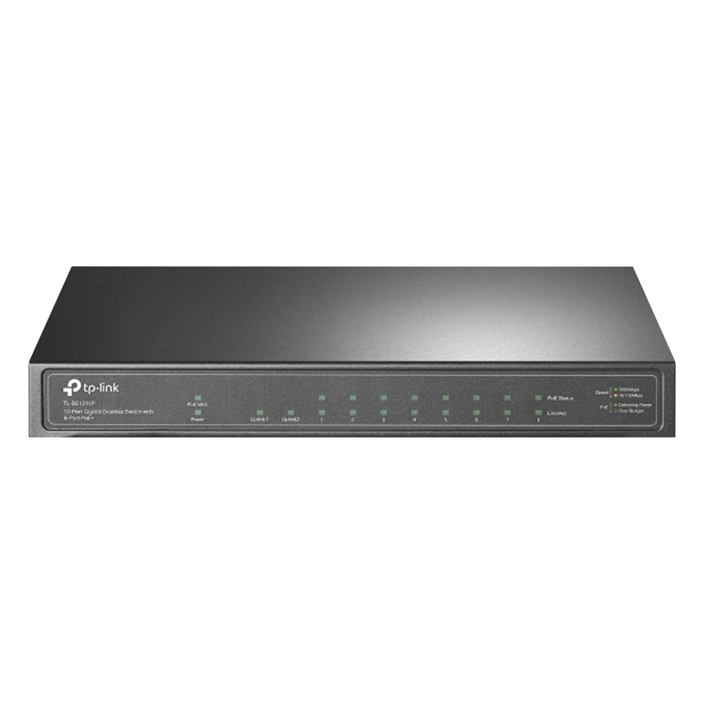Switch de escritorio PoE+, no Administrable 8 puertos 10/100/1000 Mbps + 1 puertos 10/100/1000 Mbps (Uplink) + 1 puerto SFP, 63W - Imagen 2