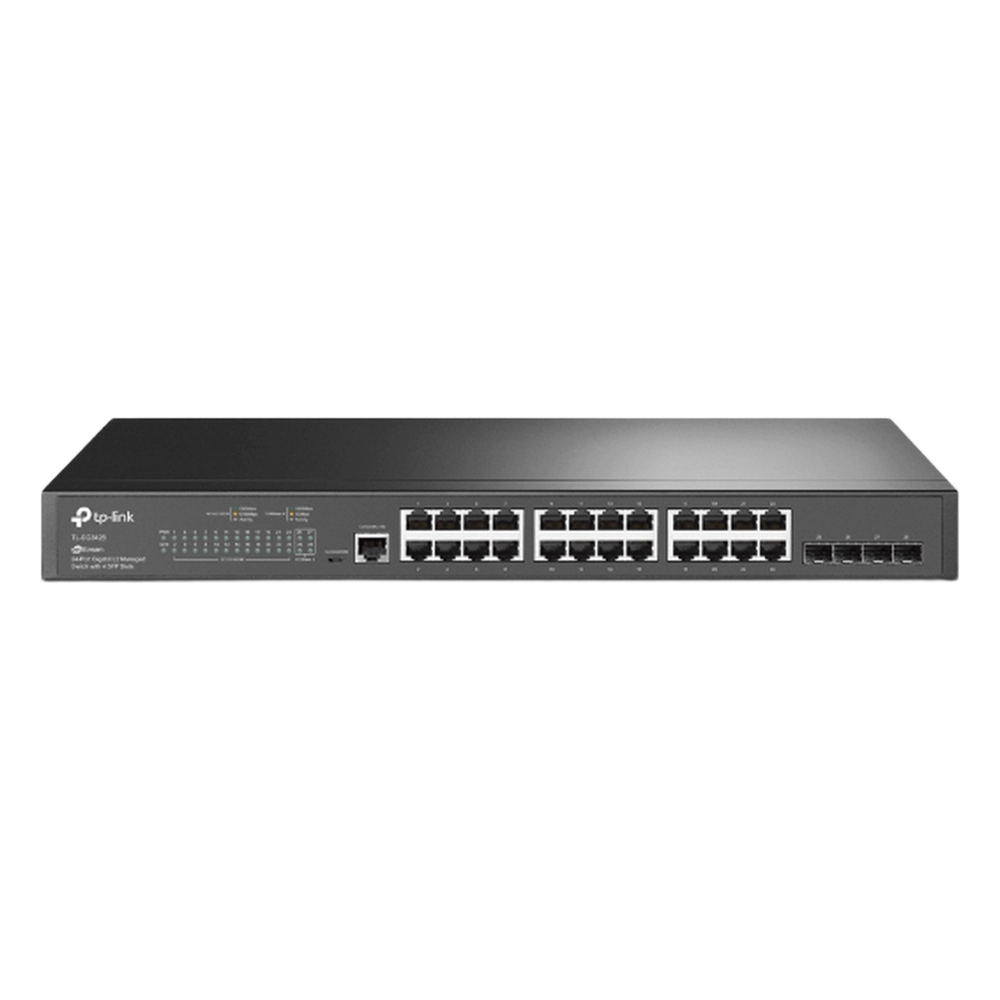 Switch Omada SDN Administrable / 24 puertos Gigabit y 4 puertos SFP / Funciones sFlow, QinQ y QoS / Administración centralizada OMADA