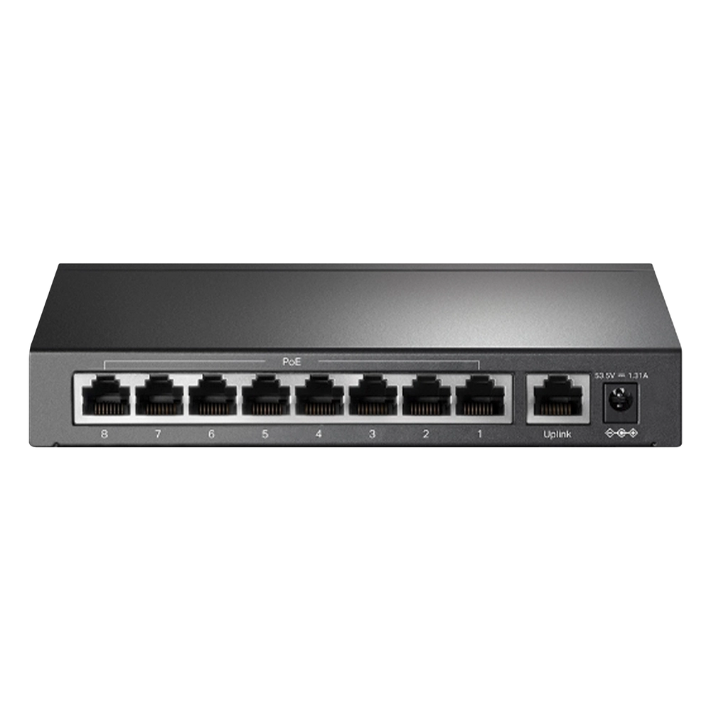 Switch PoE+ No Administrable / De Escritorio 9 puertos 10/100 Mbps / 8 puertos PoE af/at Inteligente / Presupuesto 65 W / Hasta 250 metros - Imagen 2