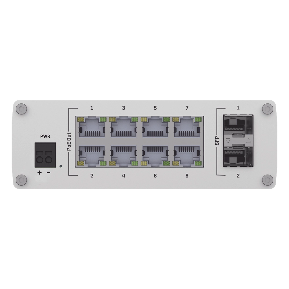 Switch Industrial No-Administrable 8 puertos Gigabit PoE 802.3af/at, 2 puertos SFP - Imagen 2
