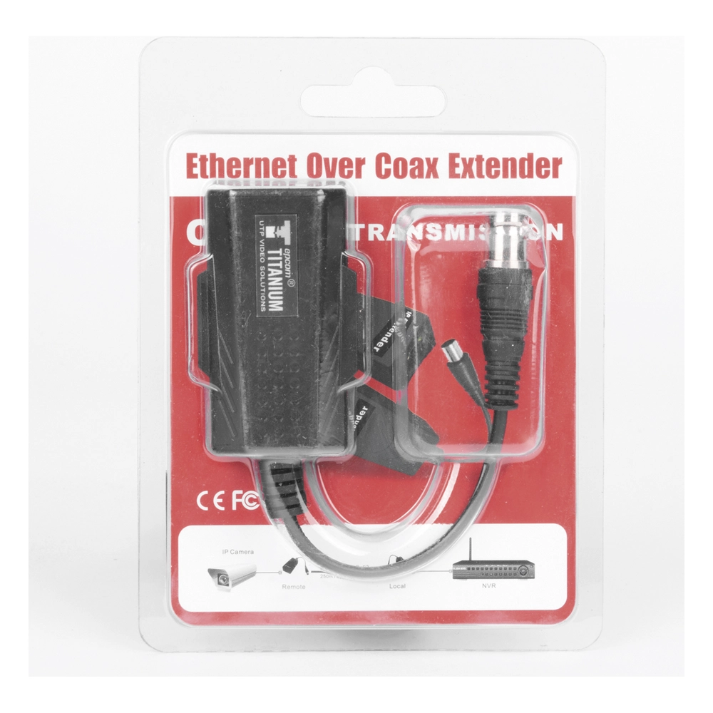 Kit EXTENSOR IP por cable CABLE COAXIAL para distancias de HASTA 200 m / REUTILIZA EL CABLEADO EXISTENTE PARA CONECTAR CÁMARAS IP / No Requiere Energía / Transmisión en Tiempo Real / Protección Contra Sobretensiones Incorporada - Imagen 3