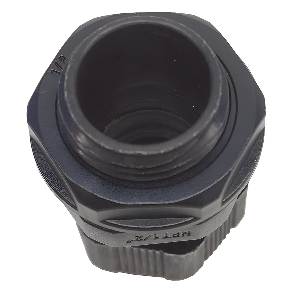 Conector Plástico Negro Tipo Glándula para Rosca NPT 1/2" - Imagen 4