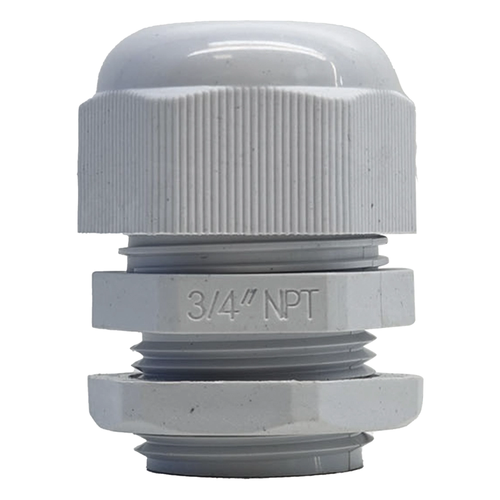 Conector Plástico Blanco Tipo Glándula para Rosca NPT 3/4" - Imagen 4