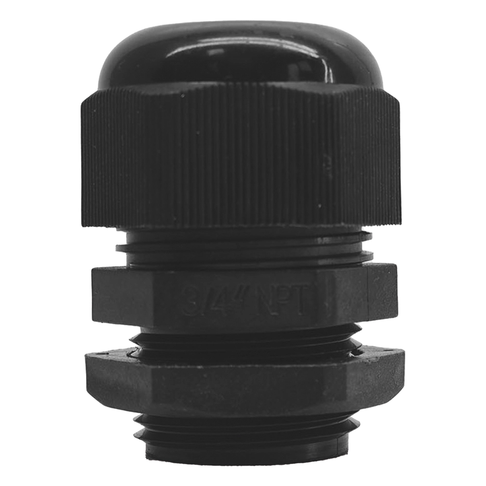 Conector Plástico Negro Tipo Glándula para Rosca NPT 3/4" - Imagen 4