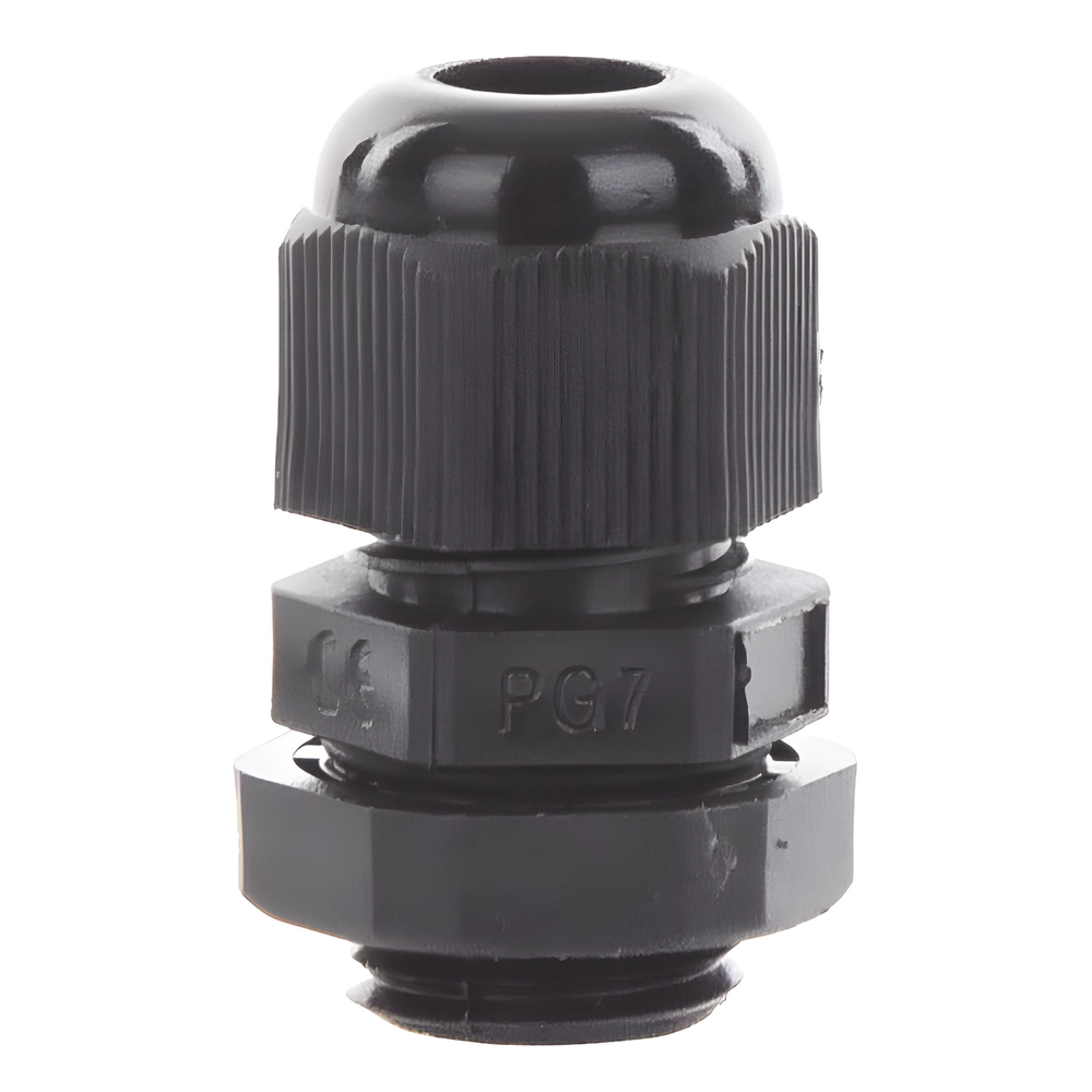 Conector Plástico Negro Tipo Glándula para Cable de 3.5 a 6 mm de Diámetro. - Imagen 2