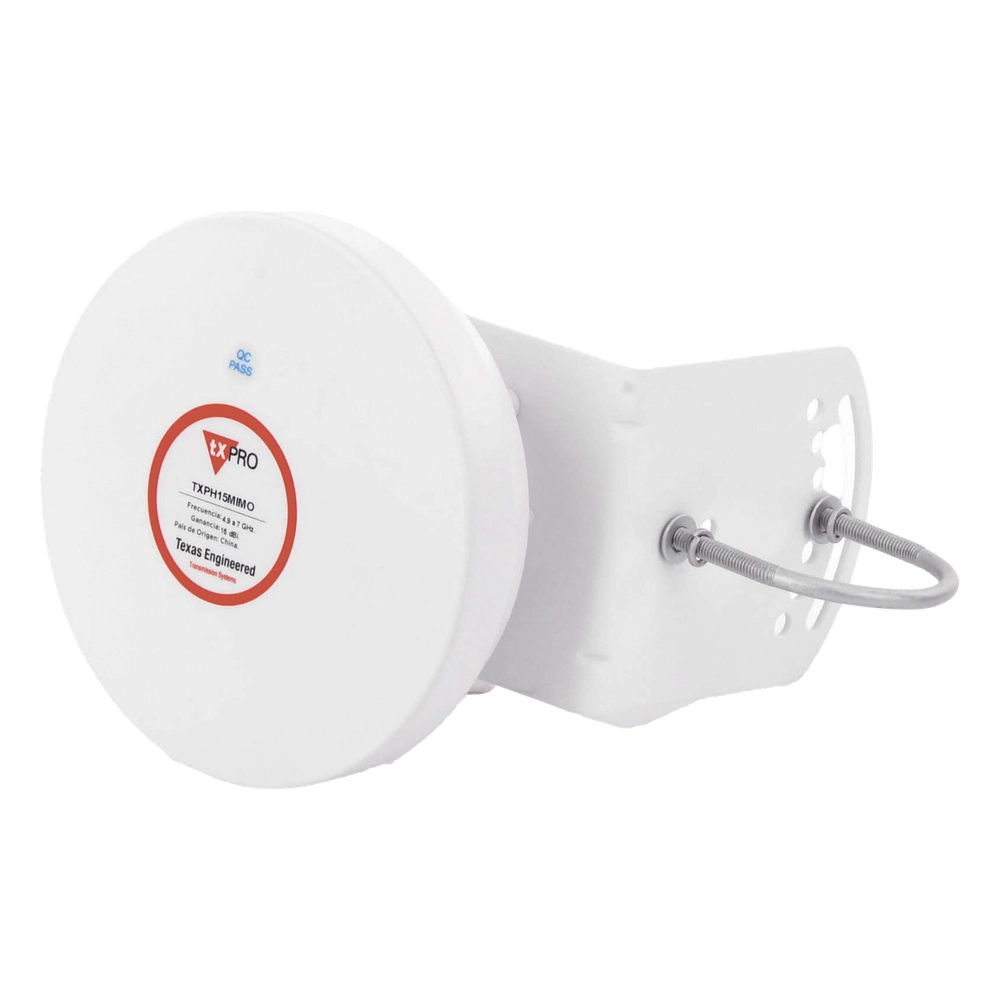 Antena Tipo Horn de 45 °, 15 dBi, 4.9 - 7GHz, Ideal para ambientes de alto ruido, Tipo de conector RPSMA, con montaje y jumpers incluidos - Imagen 2